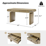 Mid-century Modern Electric Adjustable Standing Desk with Wireless Charging