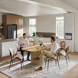 Modern Fluted Space Saving Table and Chairs & Storage Cabinet Sets (Optional Types)
