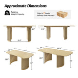 American Modern Fluted Extendable Multi-Functional Table