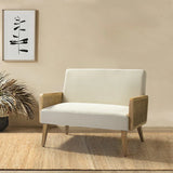 Sybil Rattan Armed Loveseat