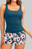 Tankini Swimsuits with Shorts - Two Piece Swimsuits Tummy Control Bathing Suits with Pockets