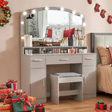 Areena Vanity Set with Stool and Mirror