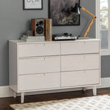 6-Drawer Caramel Mid Century Modern Wood Dresser