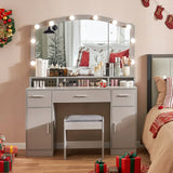 Areena Vanity Set with Stool and Mirror