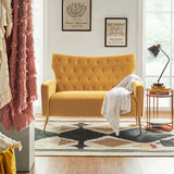 Amira Tufted Velvet Wingback Loveseat