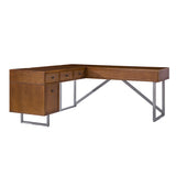 Mid-Century L Shape Lift Top Office Desk