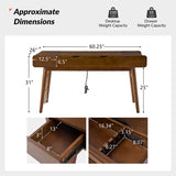 Mid-century Desk with Two Power Outlets