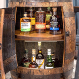 Deluxe Whiskey Barrel Pub Table AND Cabinet