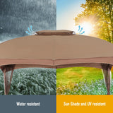 10x10Ft Double Vent Gazebo Outdoor Canopy With Privacy Netting