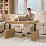 Electric Standing Coffee Table Desk with Storage