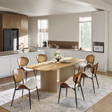Modern Fluted Space Saving Table and Chairs & Storage Cabinet Sets (Optional Types)