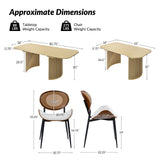 Modern Fluted Space Saving Table and Chairs & Storage Cabinet Sets (Optional Types)