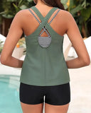 3 Piece Tankini Swimsuits for Women Tummy Control Bathing Suit