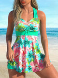 Tropical Printed Tankini Bathing Suit
